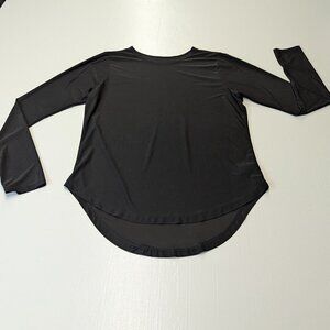 Onzie Flow One Size Fits All *(XS, S, M) Black Sheer High/Low Workout Top
